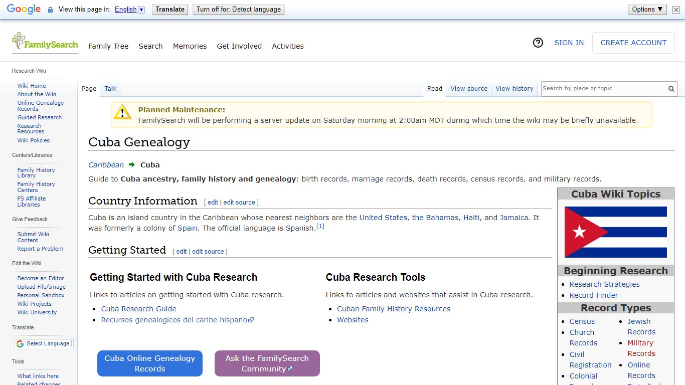 Cuba Genealogy • FamilySearch